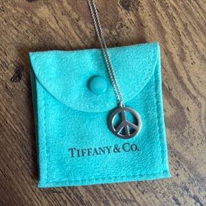 Tiffany & Co Peace Sign Necklace